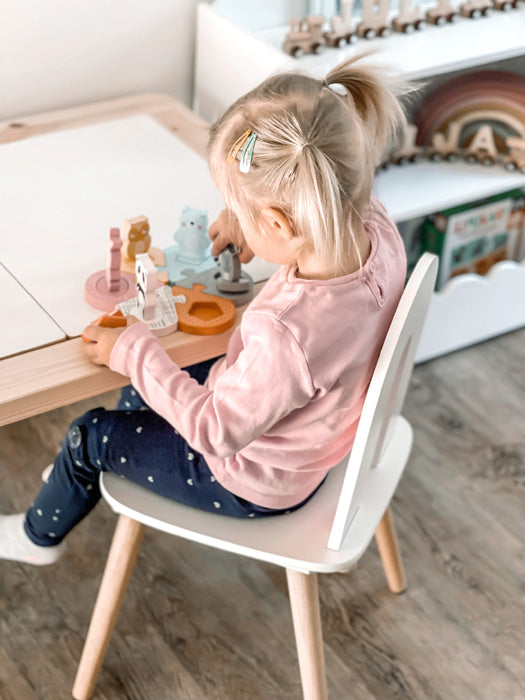 Puzzle cu insertie de animale din lemn "Pastel"