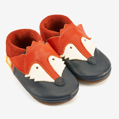 Pantofi Barefoot interior / exterior "Frantz the Fox" Orangenkinder